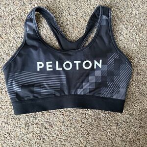 Peloton Charcoal Patterned Sports Bra